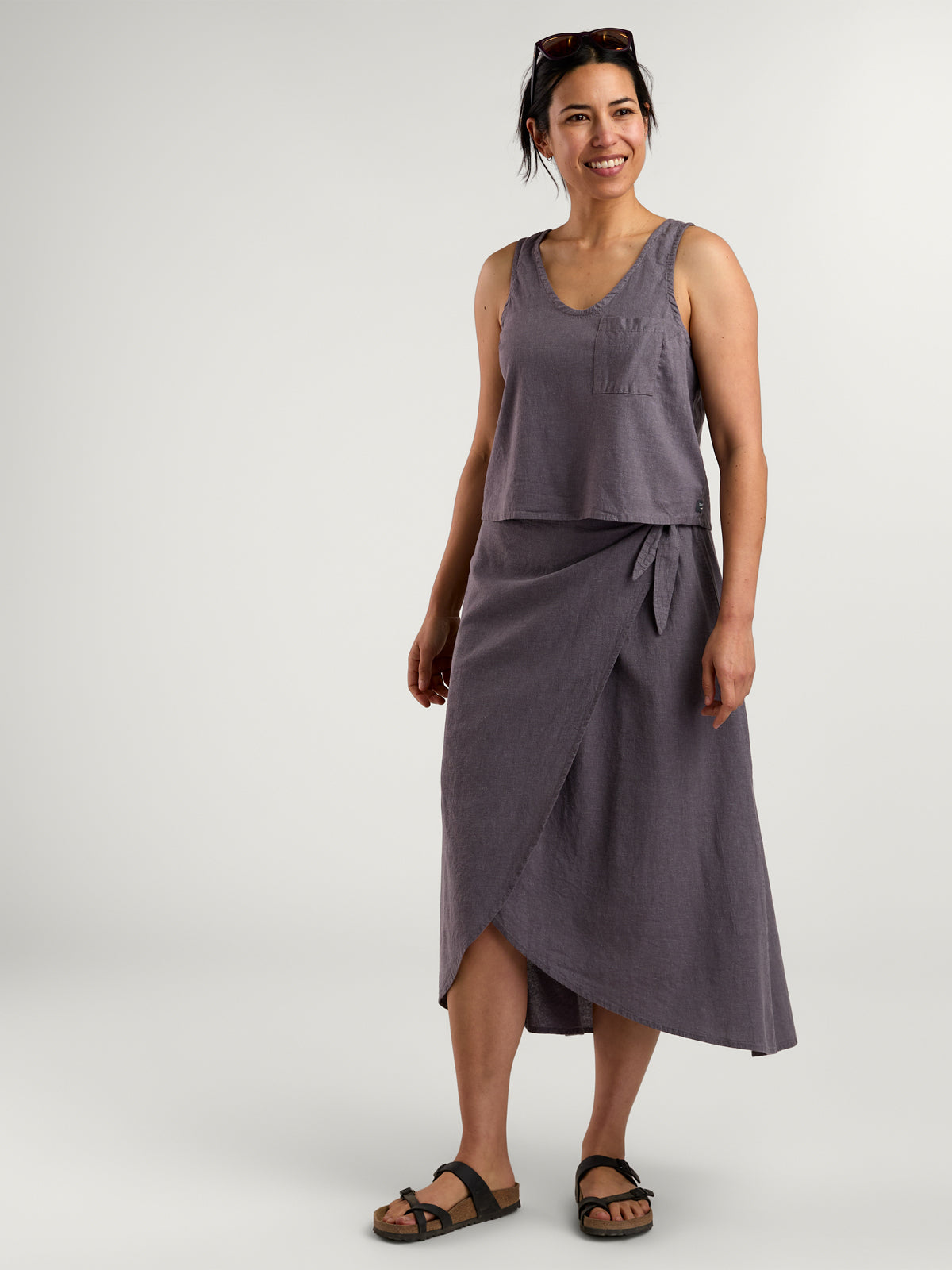 Baja Button Back Tank Top