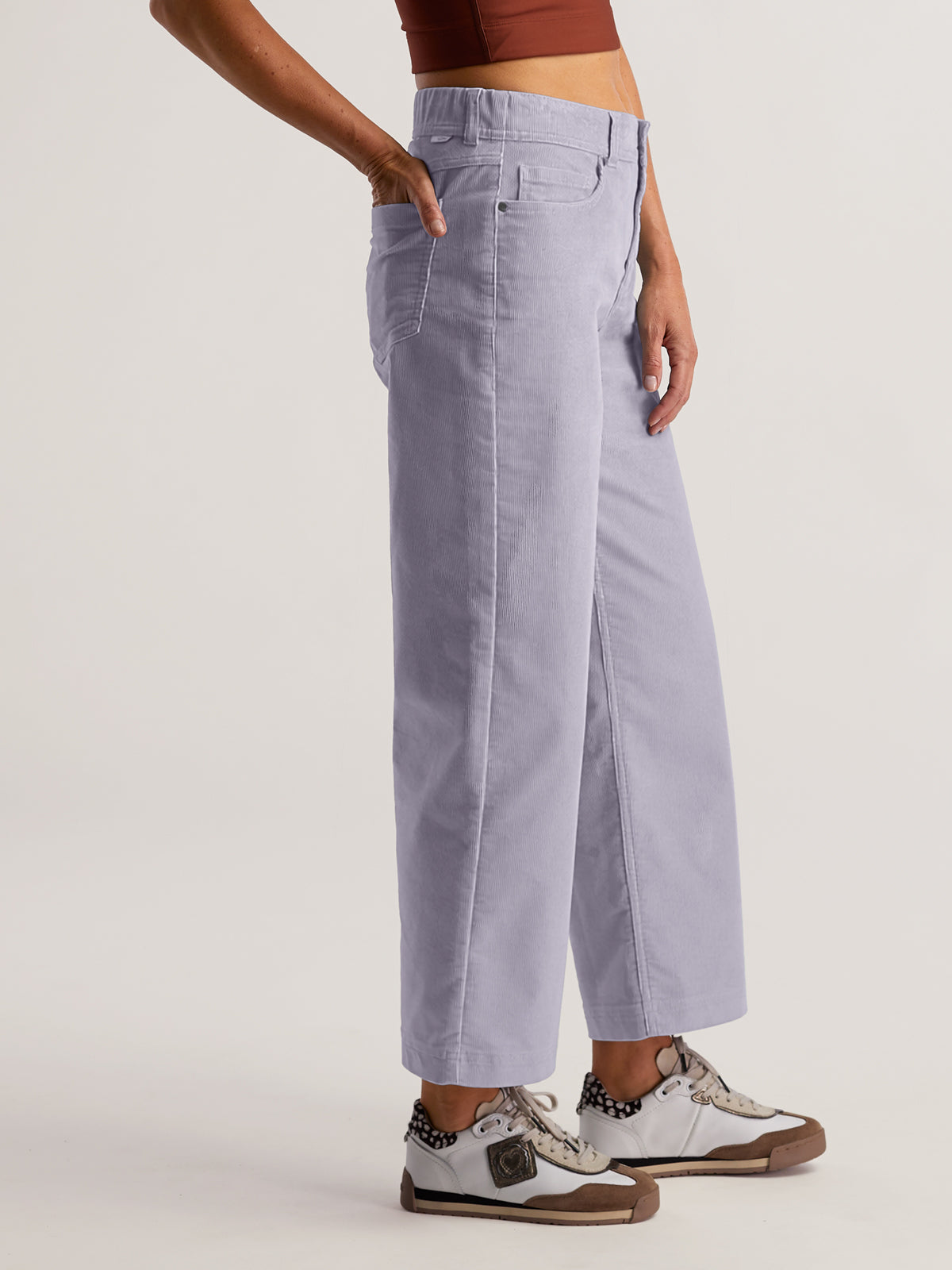 Miraculous Wide Leg Cropped Corduroy Pants