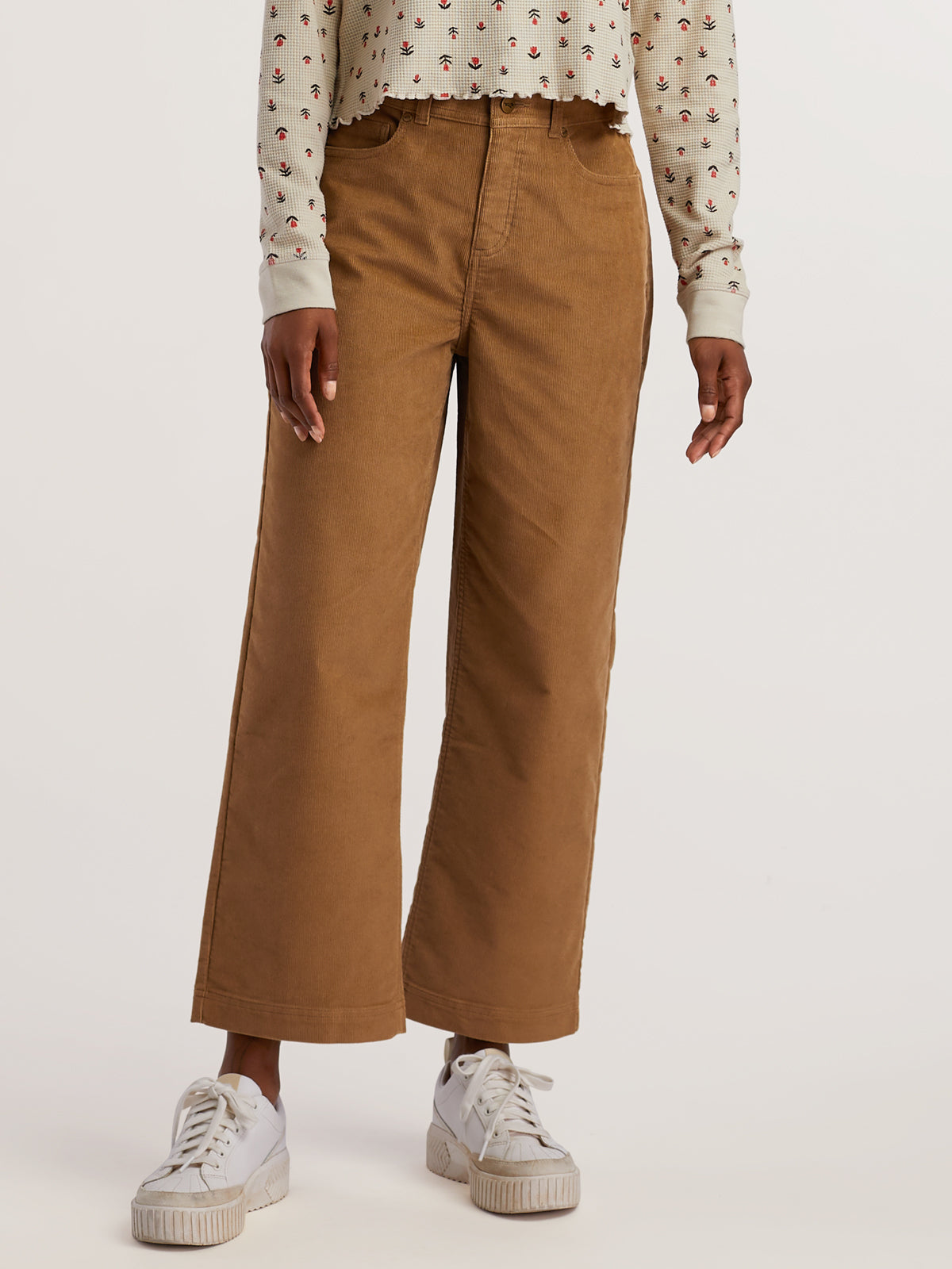 Miraculous Wide Leg Cropped Corduroy Pants