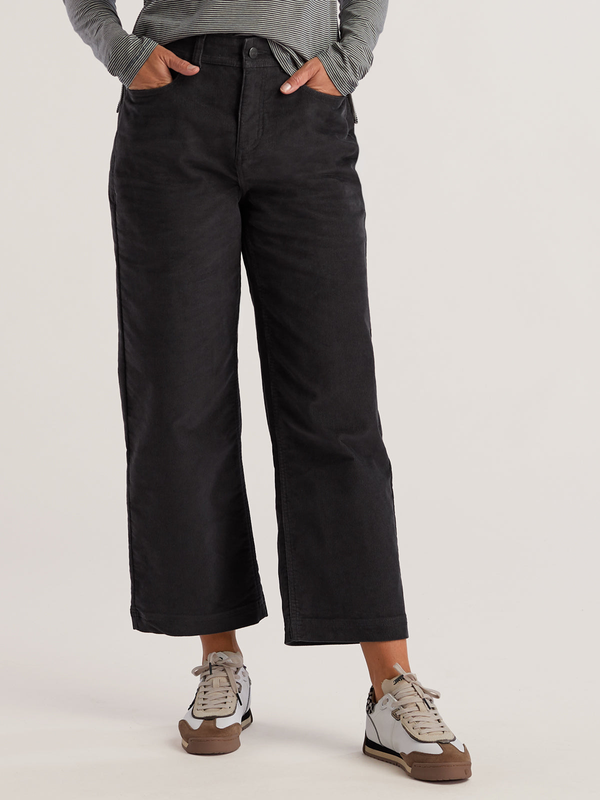Miraculous Wide Leg Cropped Corduroy Pants