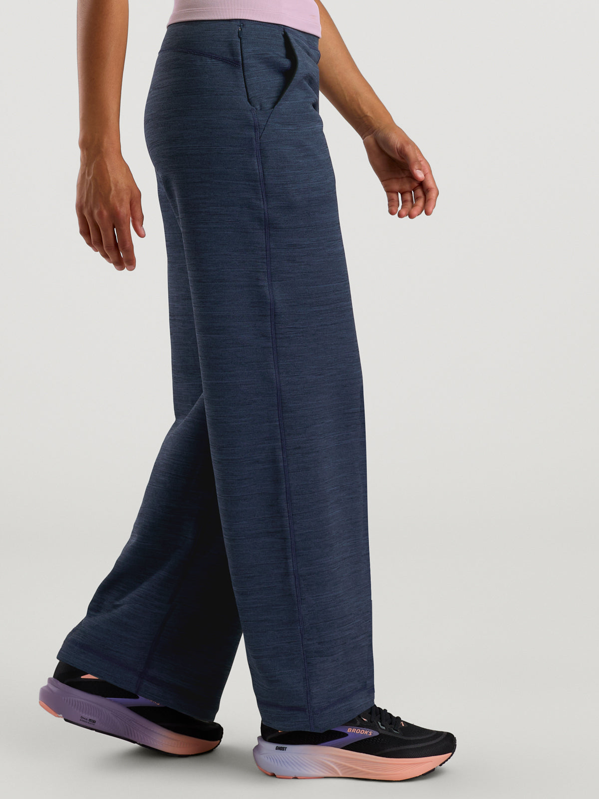 Crash Fleece Lined Wide Leg Pants - Long