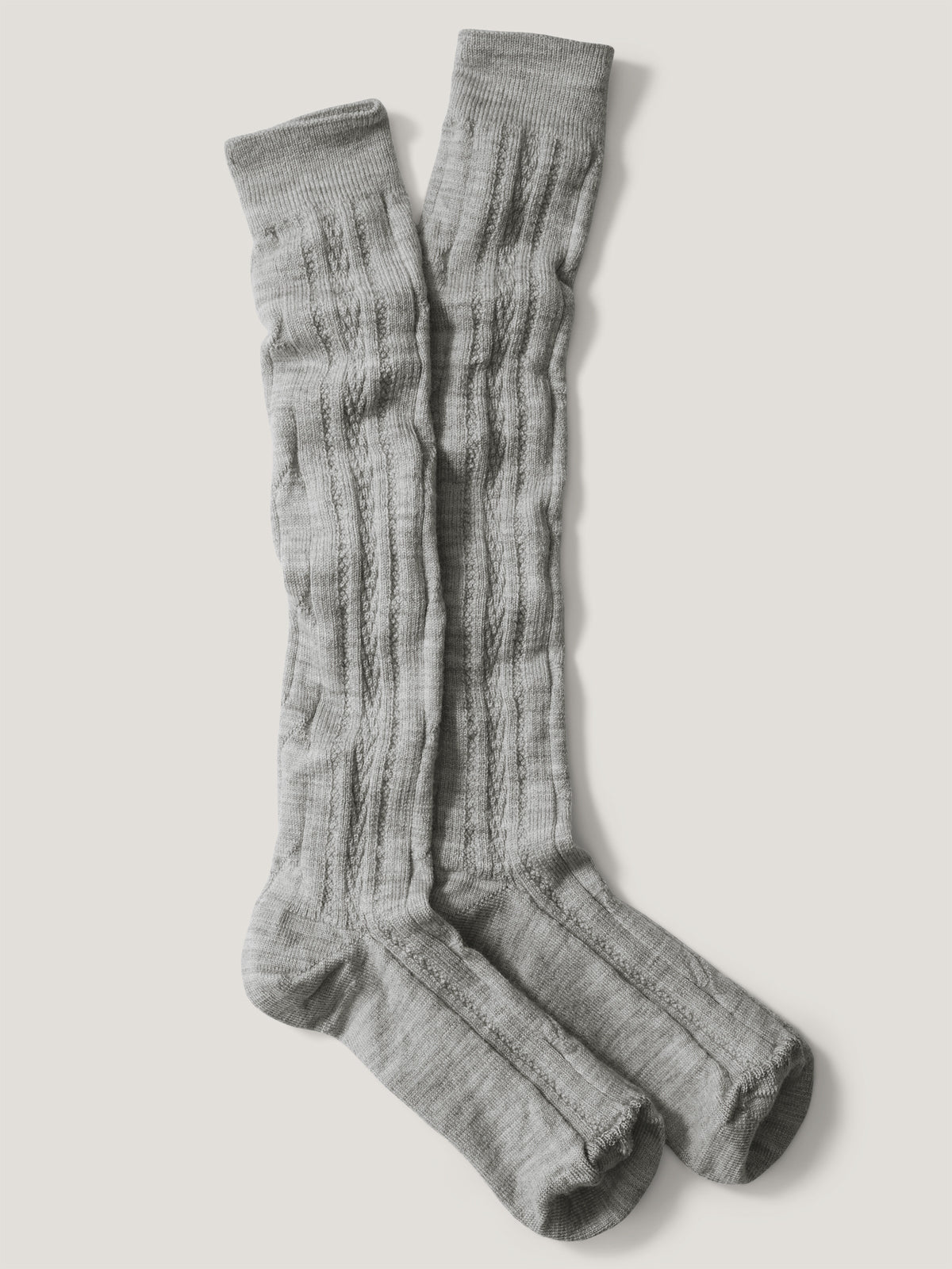 Cable Knee High Socks