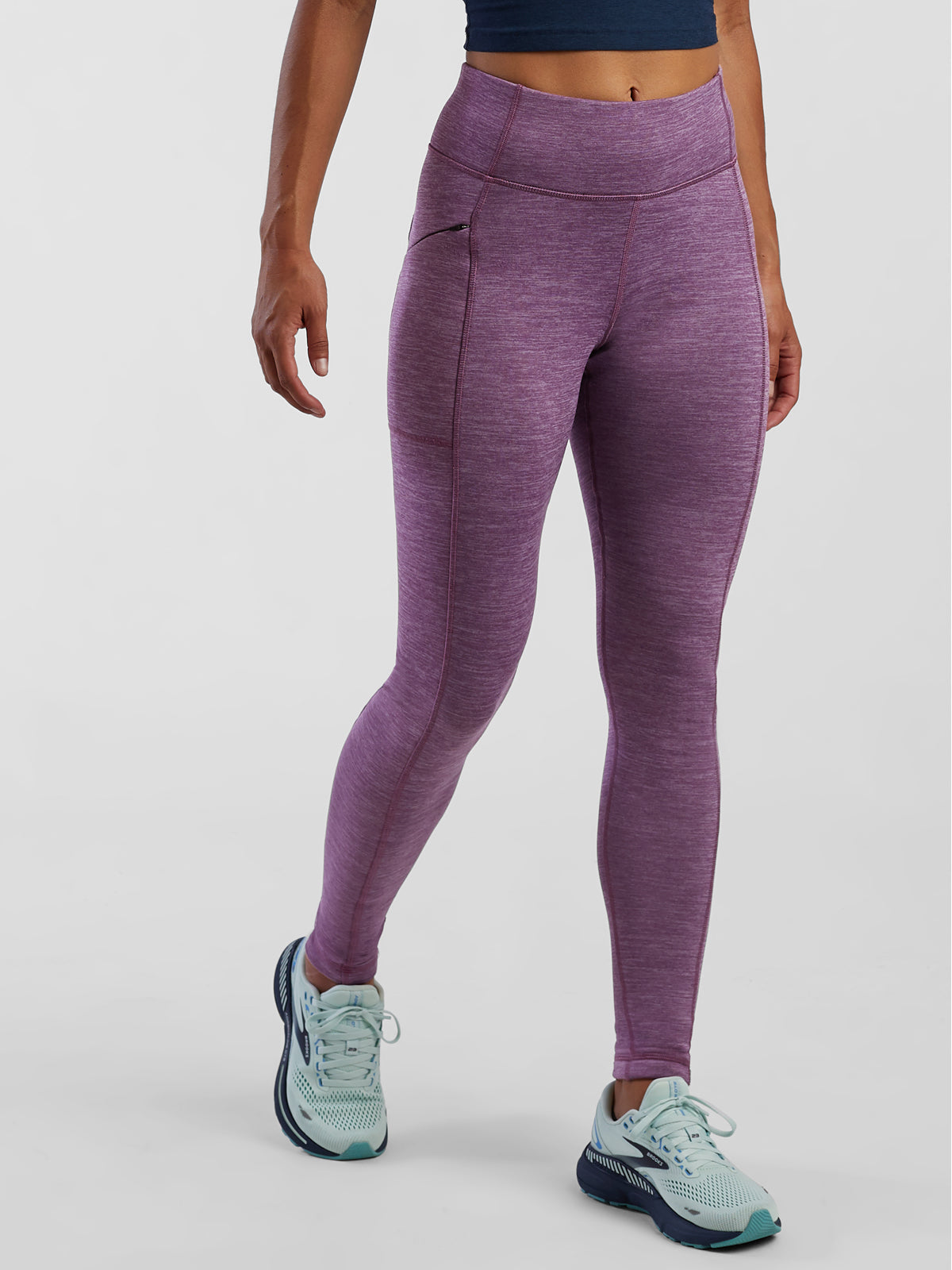 Crash Polartec® Fleece Lined Tights - Heathered Petite