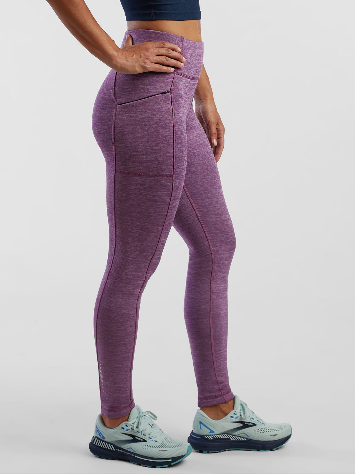 Crash Polartec® Fleece Lined Tights - Heathered Petite