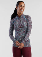 Wonder Woman 1/4 Zip Long Sleeve Top - Print all-groups