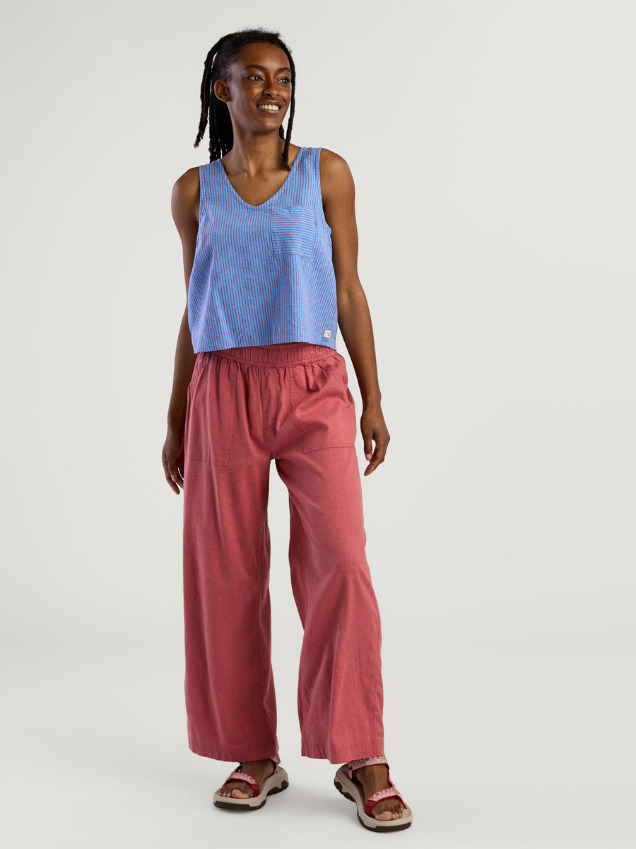 Baja Button Back Tank Top
