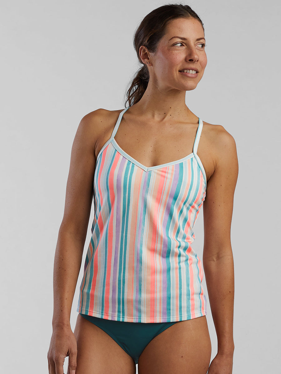 Stinson Tankini Top - Watercolor Stripe