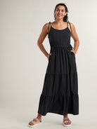 Crusher Tiered Midi Dress