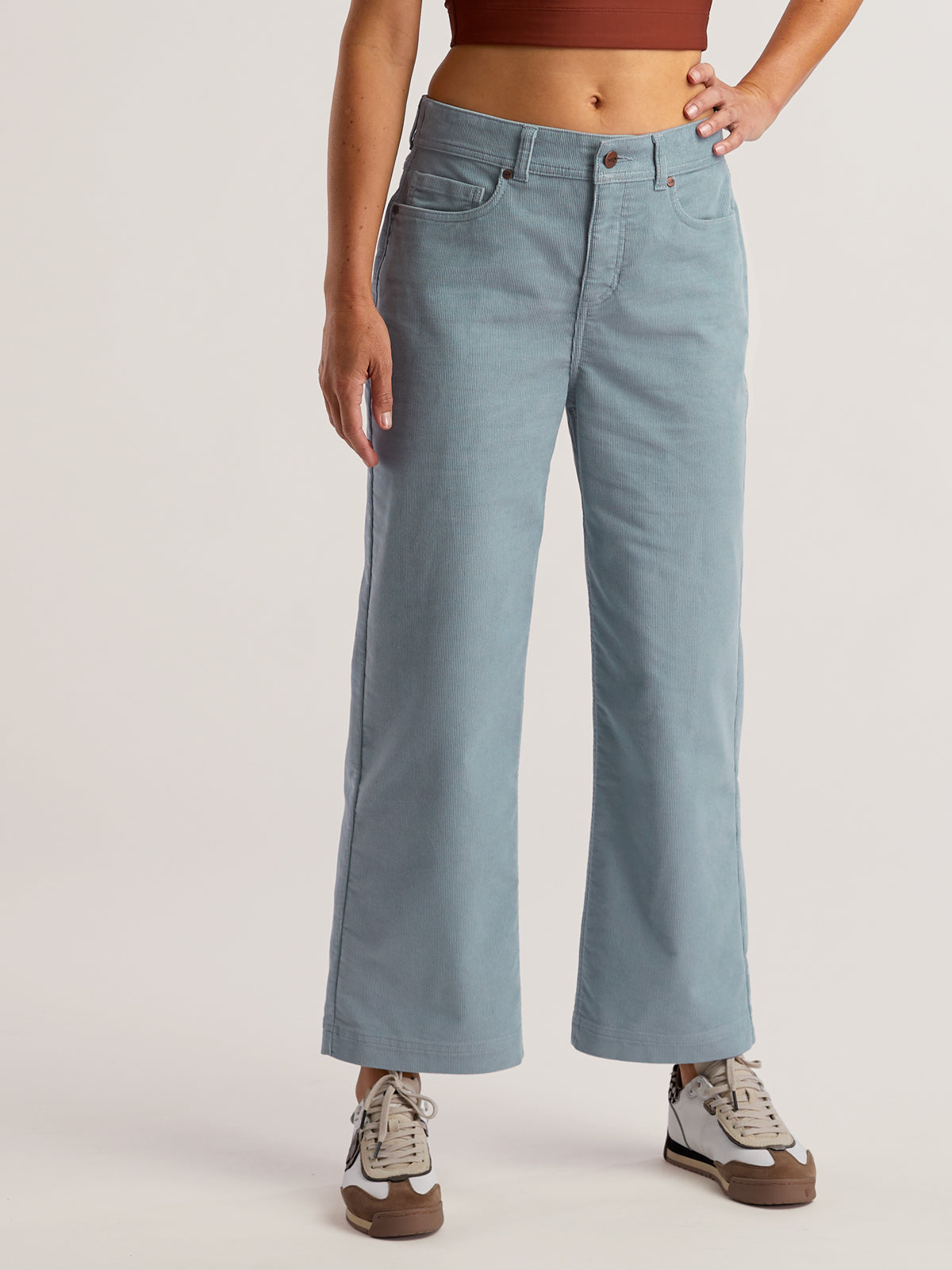 Miraculous Wide Leg Cropped Corduroy Pants