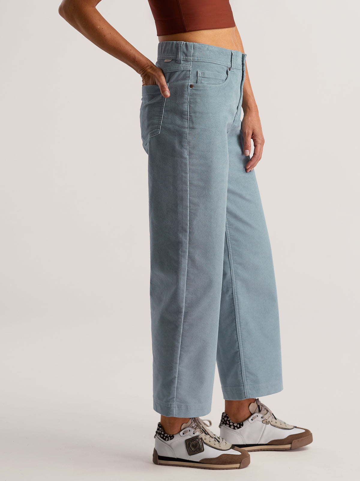 Miraculous Wide Leg Cropped Corduroy Pants