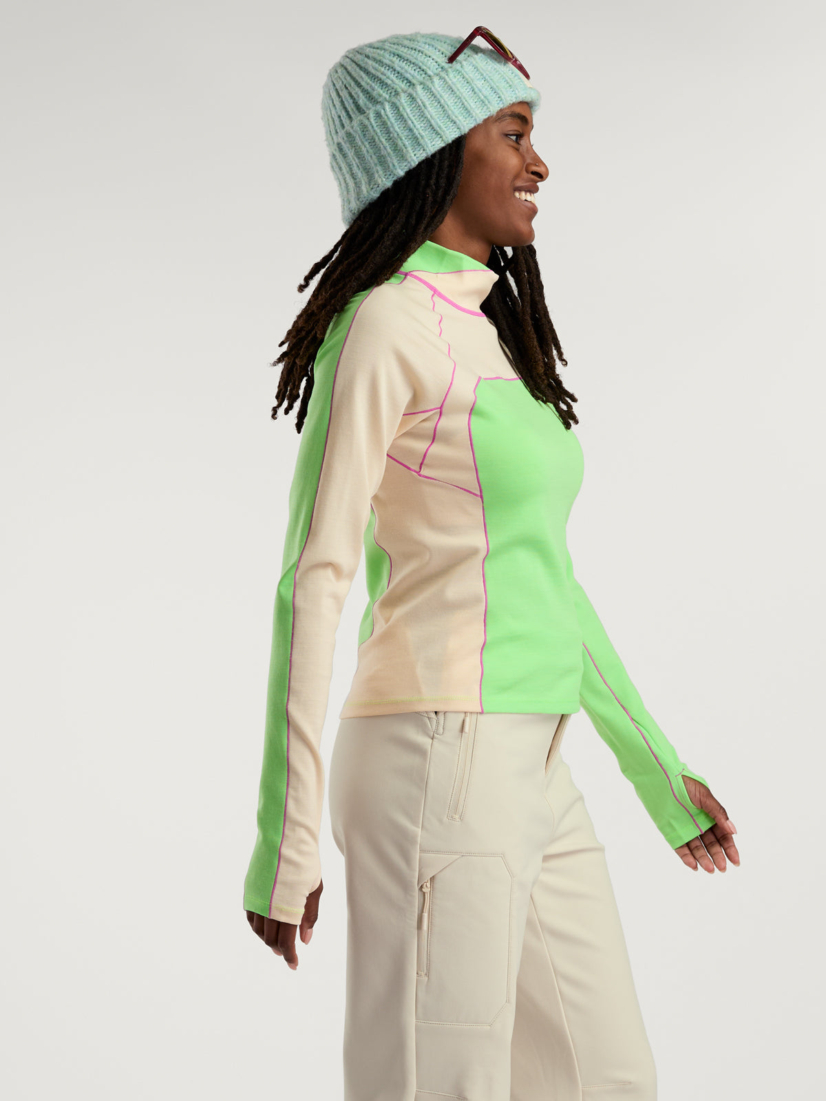 Wool Sculpt Mock Neck Base Layer