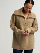 Peaceful Rib Half Zip Sweatshirt all-groups