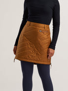 Bun Warmer Quilted Side Zip Midi Skirt