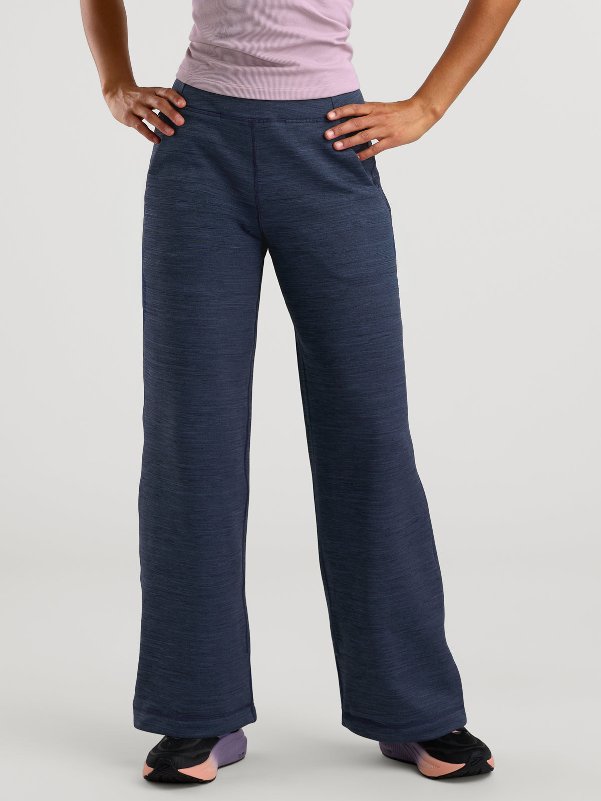 Crash Fleece Lined Wide Leg Pants - Long