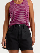 Performance Stretch Canvas High Rise Relaxed Shorts