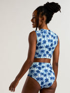 Shoreline Longline Bikini Top - Palms all-groups