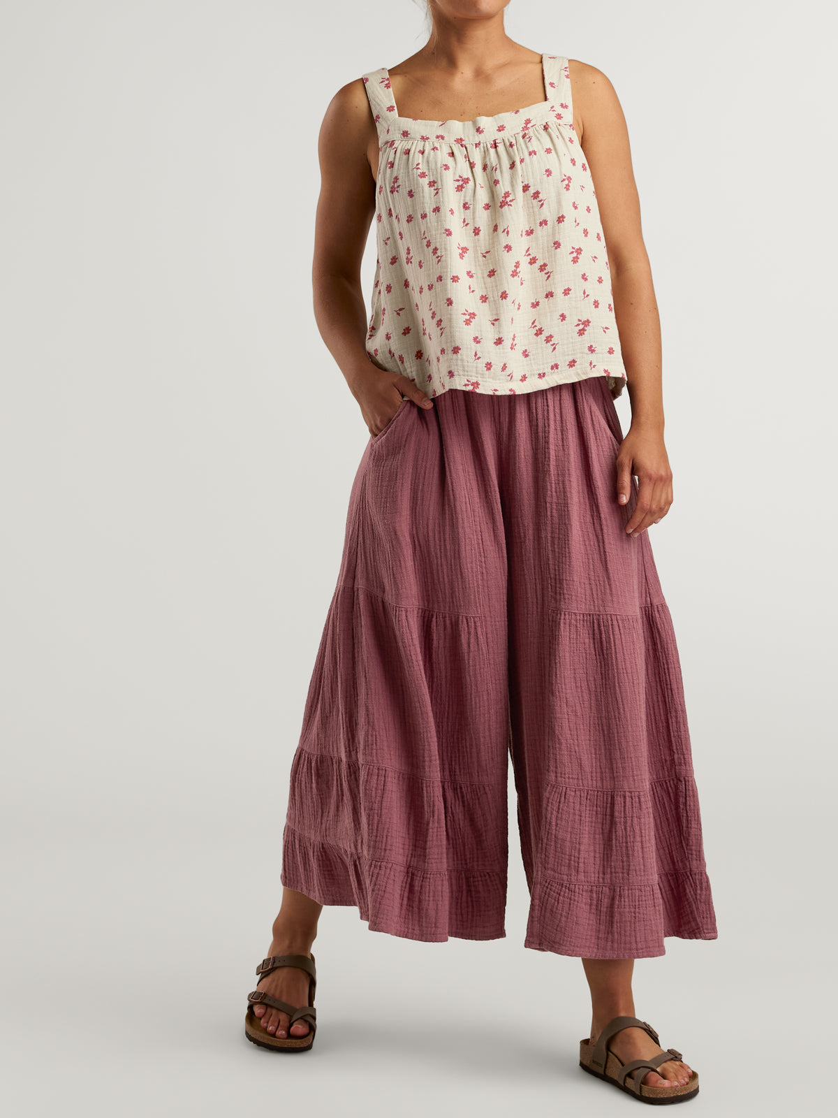Tate Double Weave Palazzo Pants