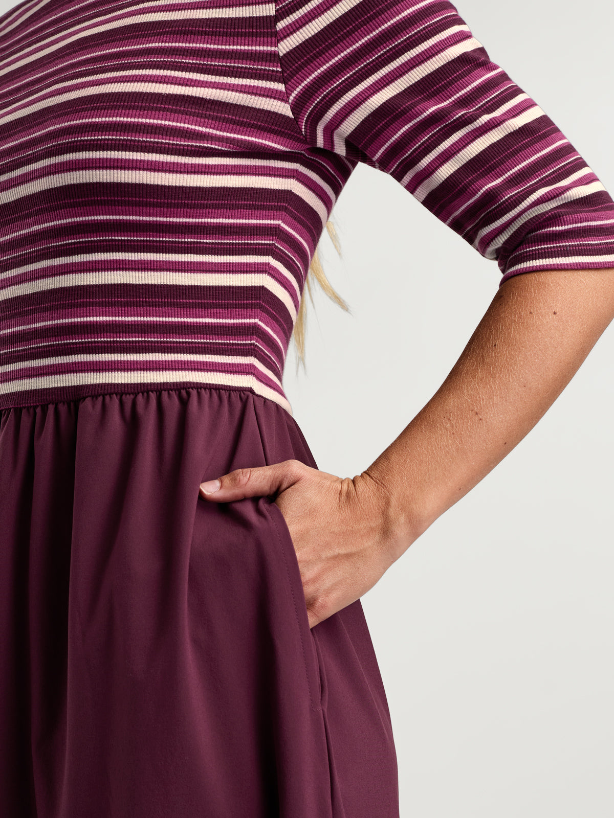 On the Move Half Sleeve Midi Dress
