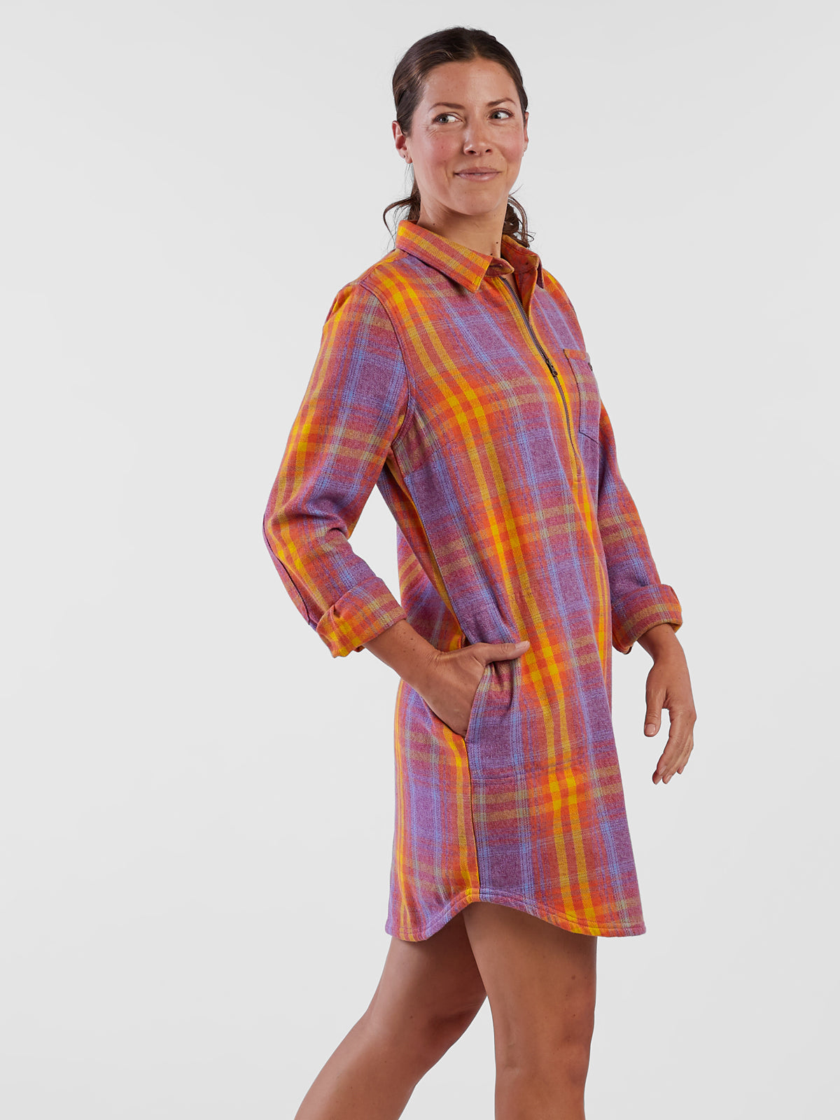 Plaiditude Flannel Shirtdress