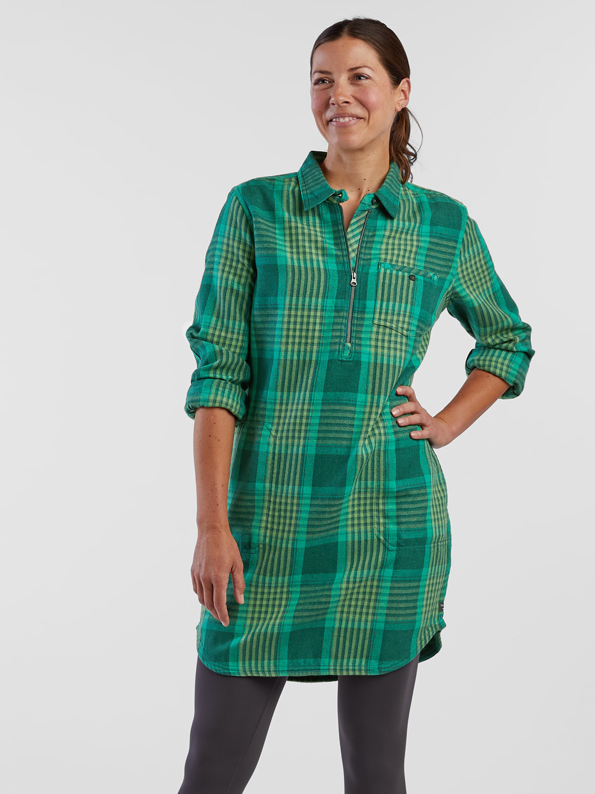Plaiditude Flannel Shirtdress