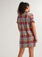 Plaiditude Short Sleeve Shirt Dress all-groups