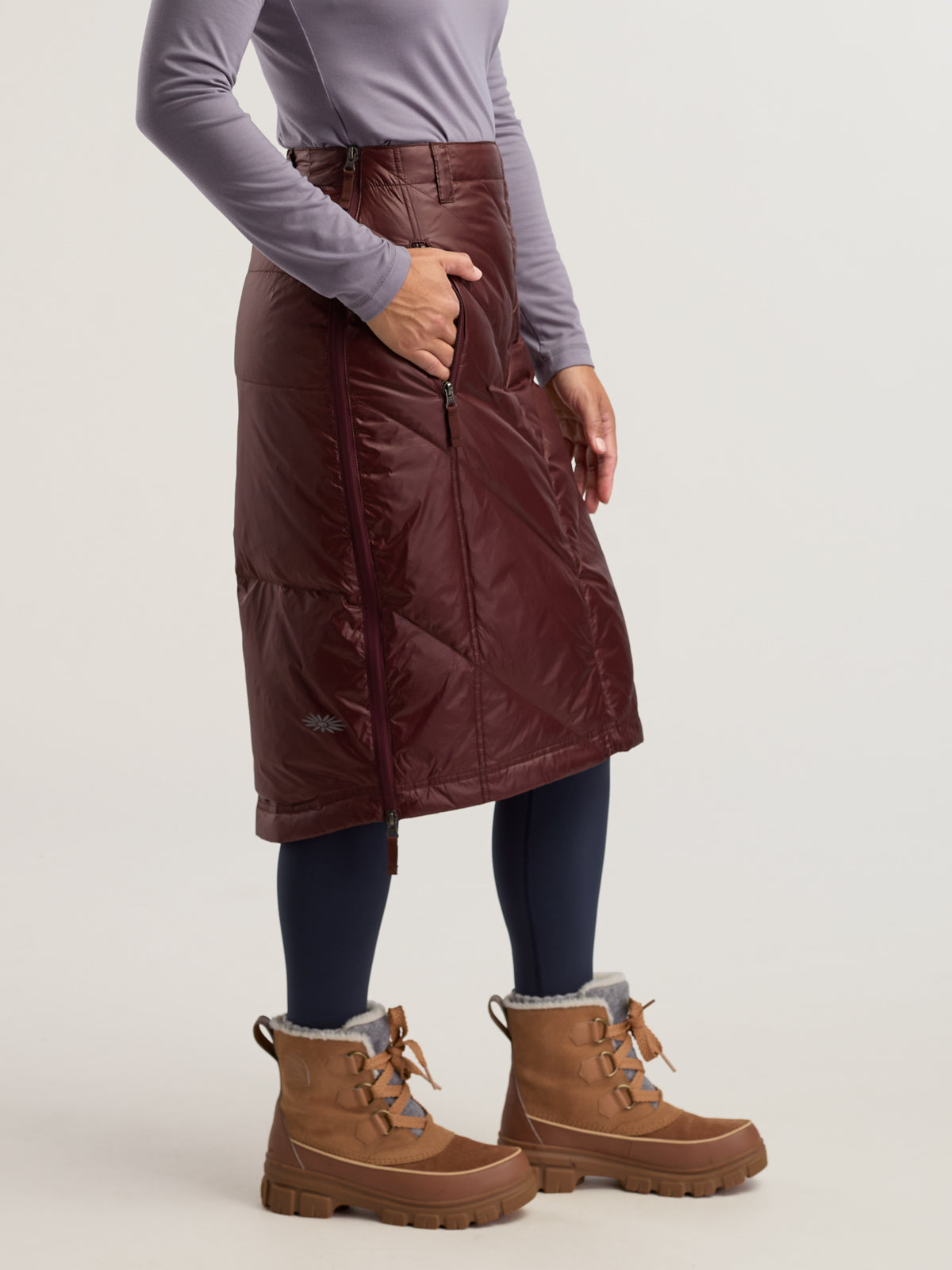Bun Warmer Quilted Long Skirt
