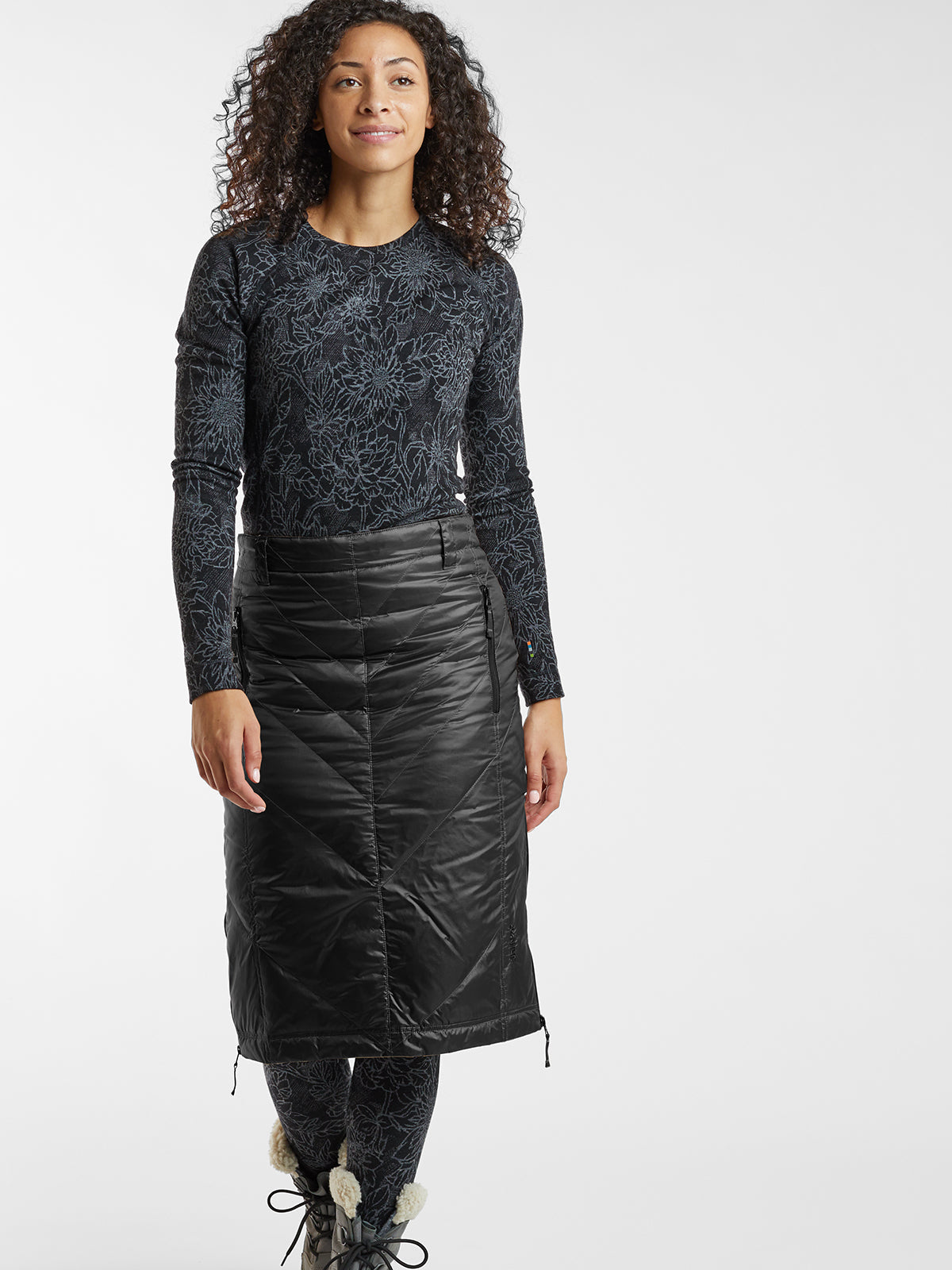 Bun Warmer Quilted Long Skirt