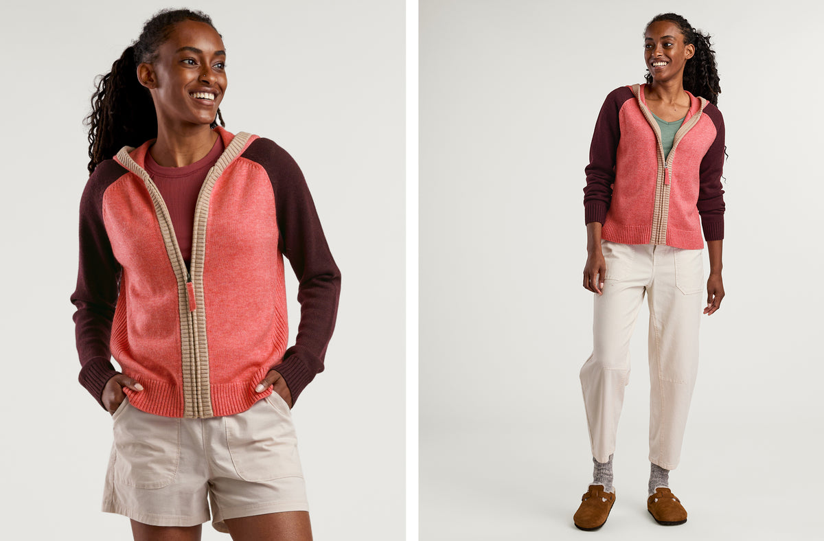 Merino naturally regulates temperature, making it one of the best fabrics for transitional clothing.