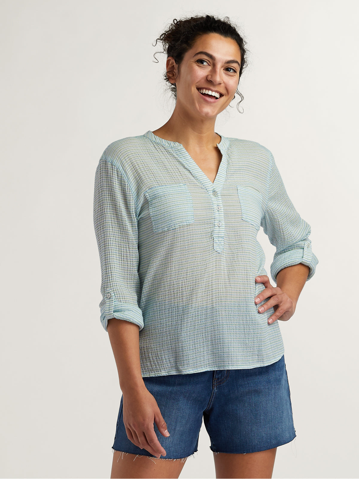 Moorea Gauze Long Sleeve Top