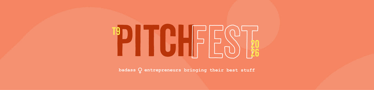 Promotional banner for PitchFest 2026, featuring the event name in large orange and white lettering on a peach-orange background with subtle abstract shapes. Smaller text reads 'badass entrepreneurs bringing their best stuff'.