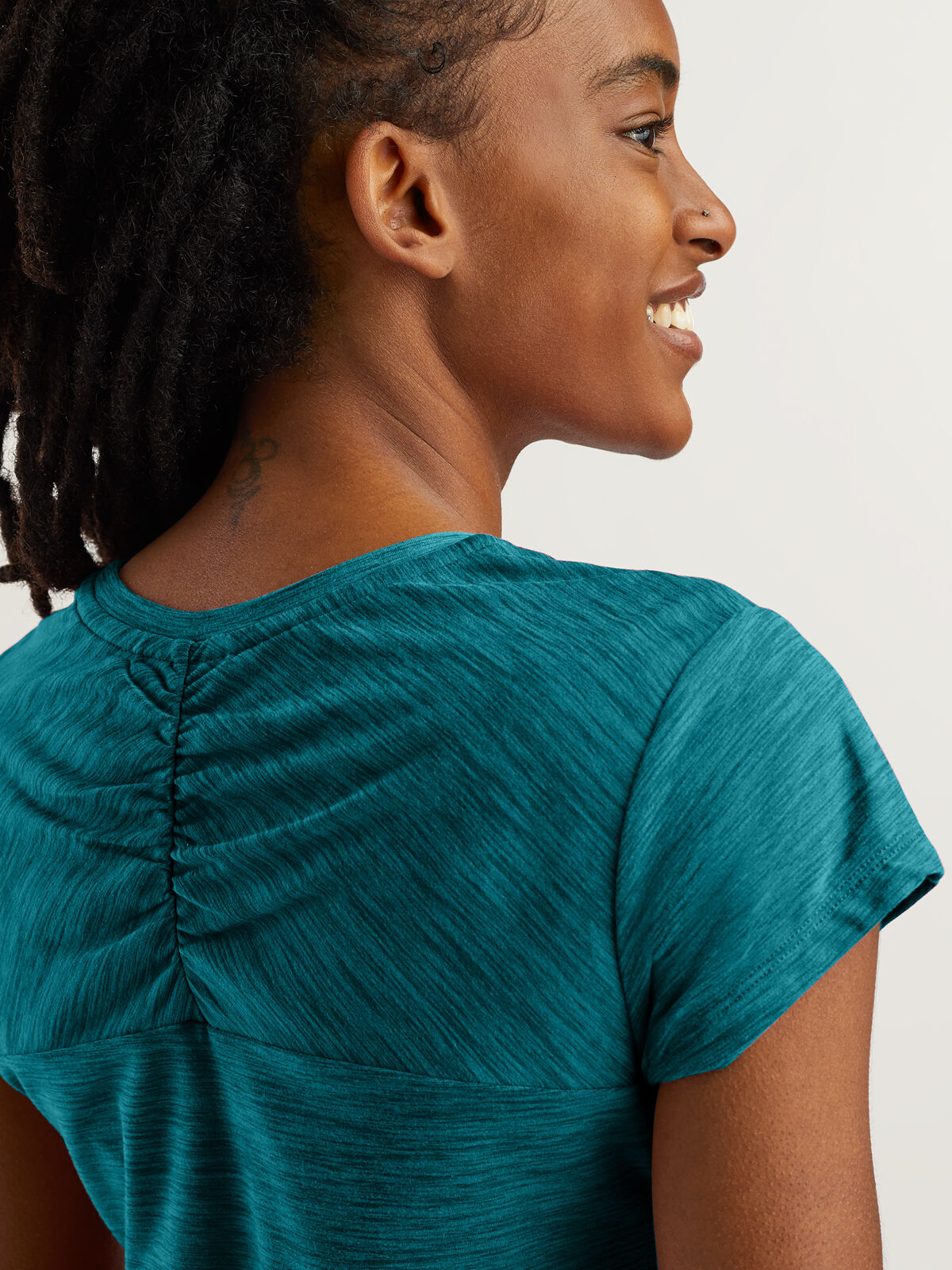 Ruched T Shirt Short Sleeve Grace