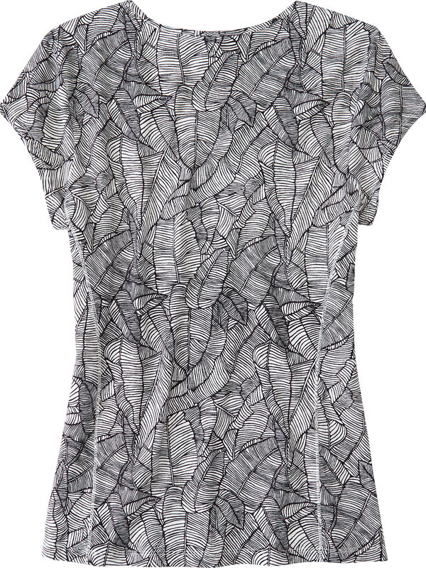 Henerala Short Sleeve Top - Linear Leaf, , original