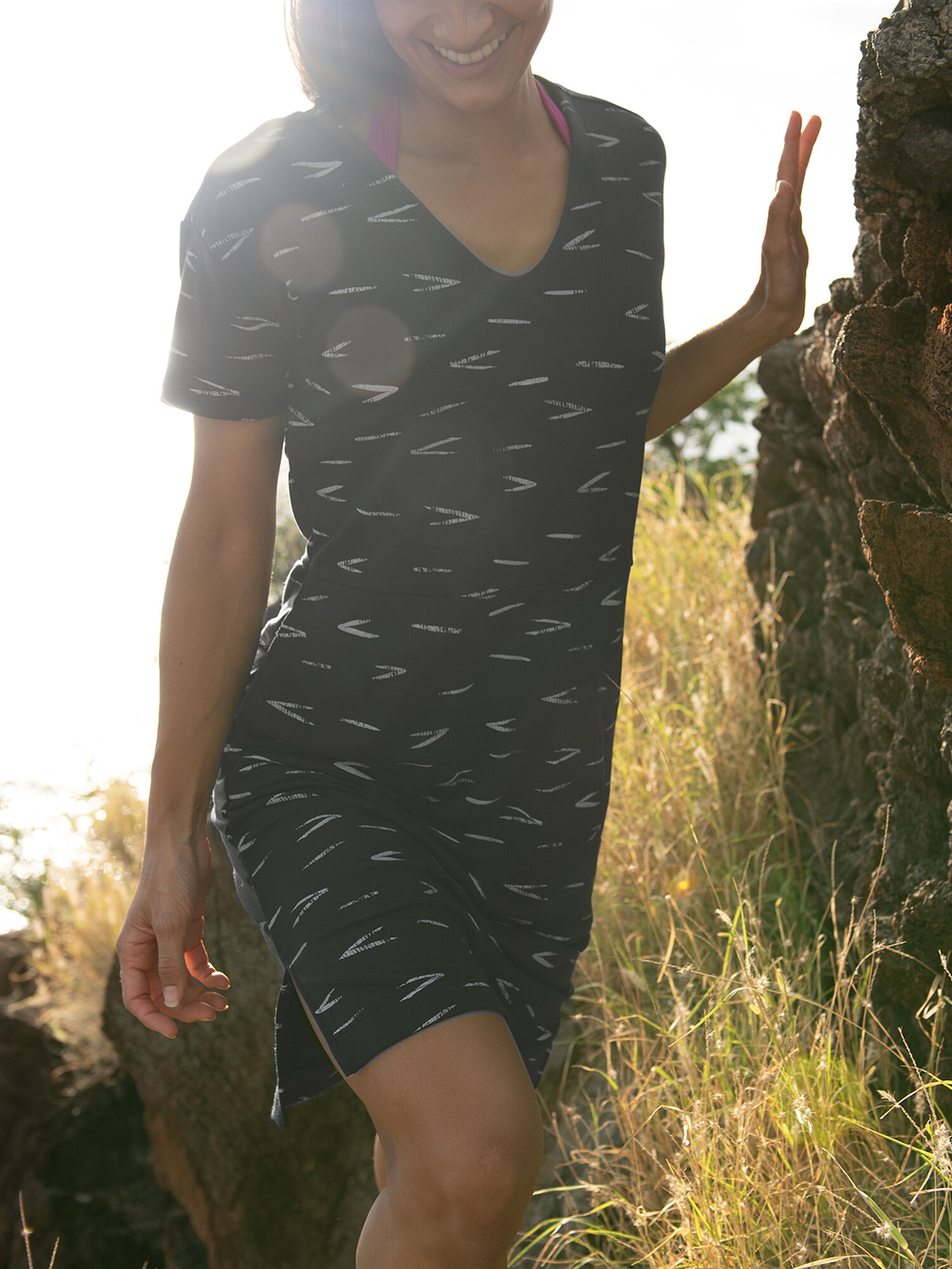 Deep Pockets Dress - Sandpiper, , model