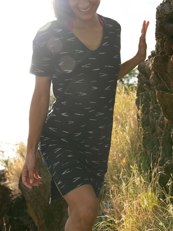 Deep Pockets Dress - Sandpiper, , model