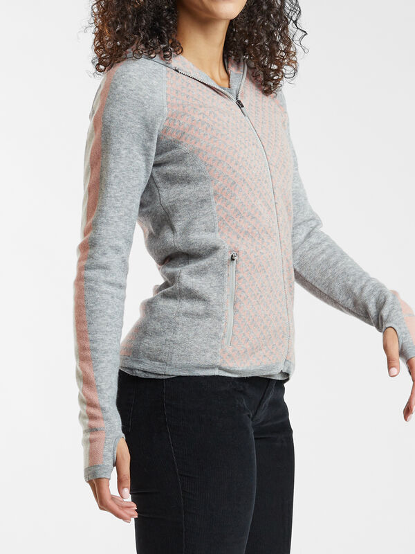 Super Power Full Zip Sweater - Houndstooth Geo, , original