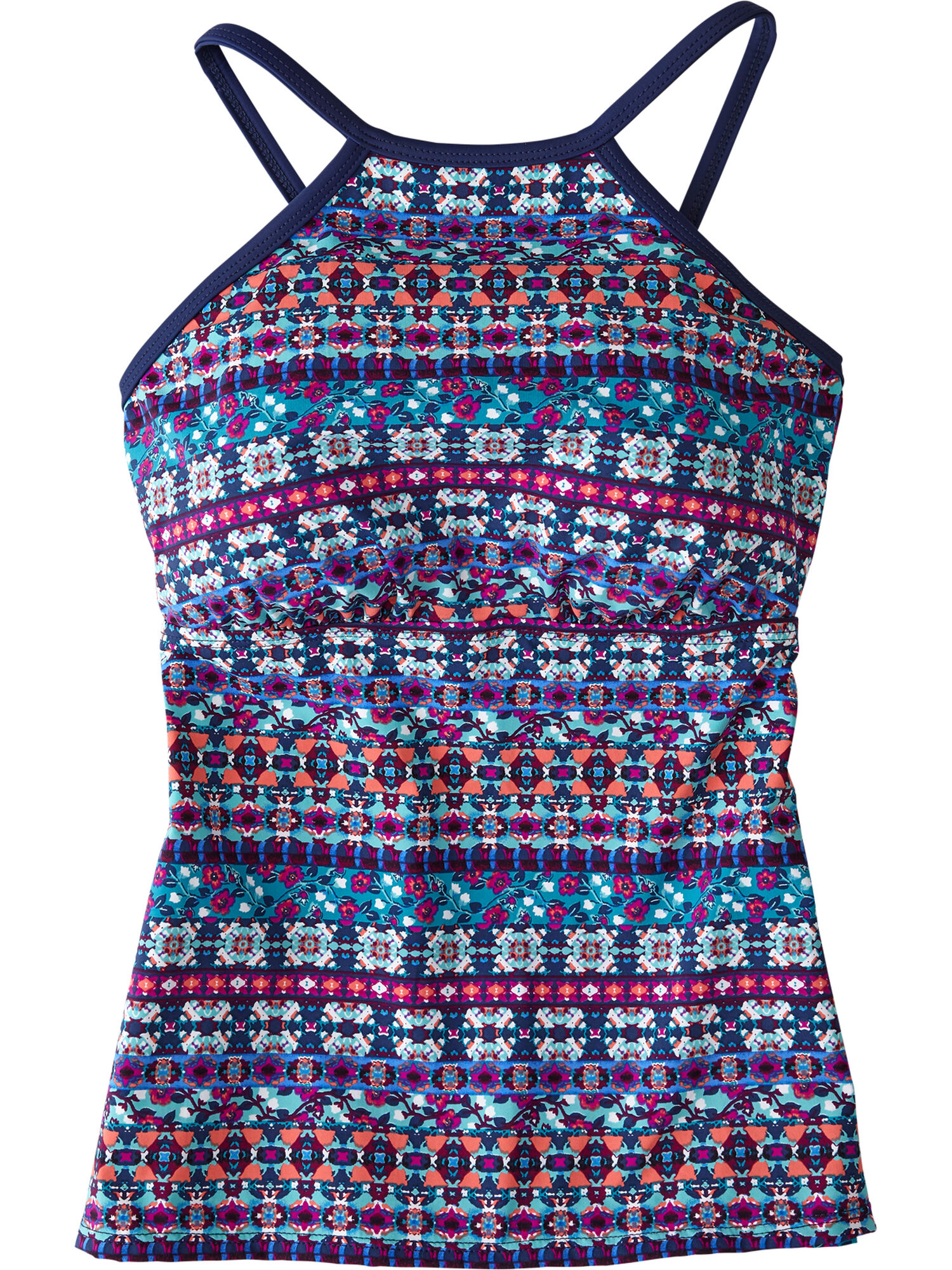 Plunge High Neck Tankini Top Swimsuit Title Nine