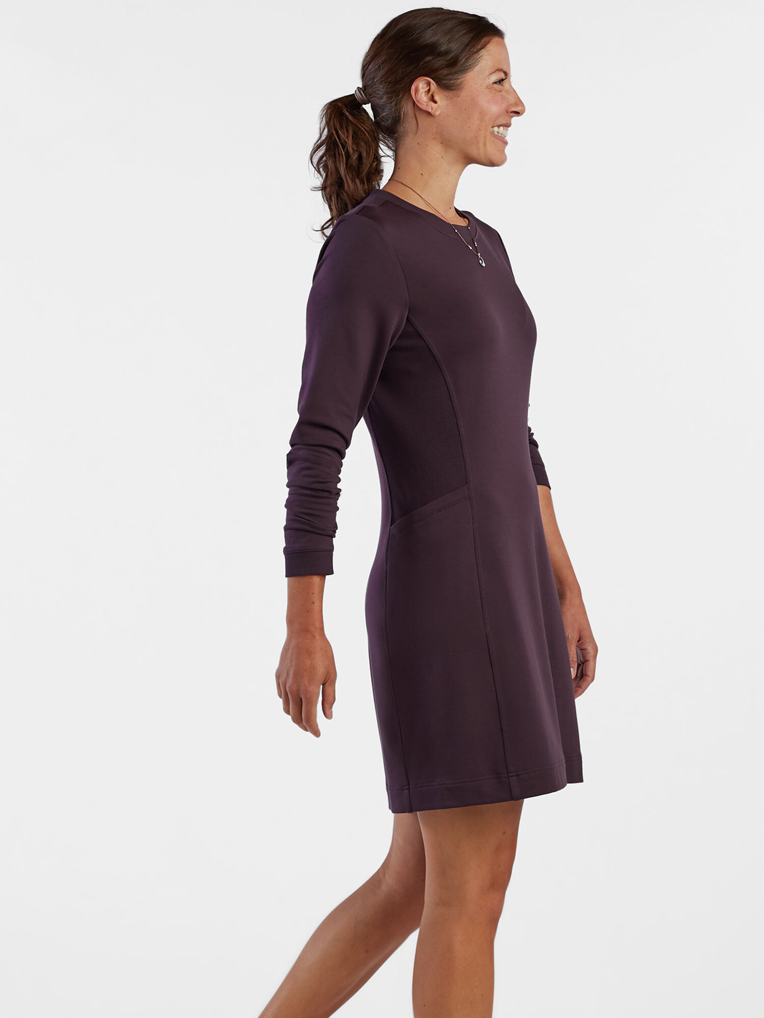 Navy French Terry Sleeveless Button Down Dress main image 0