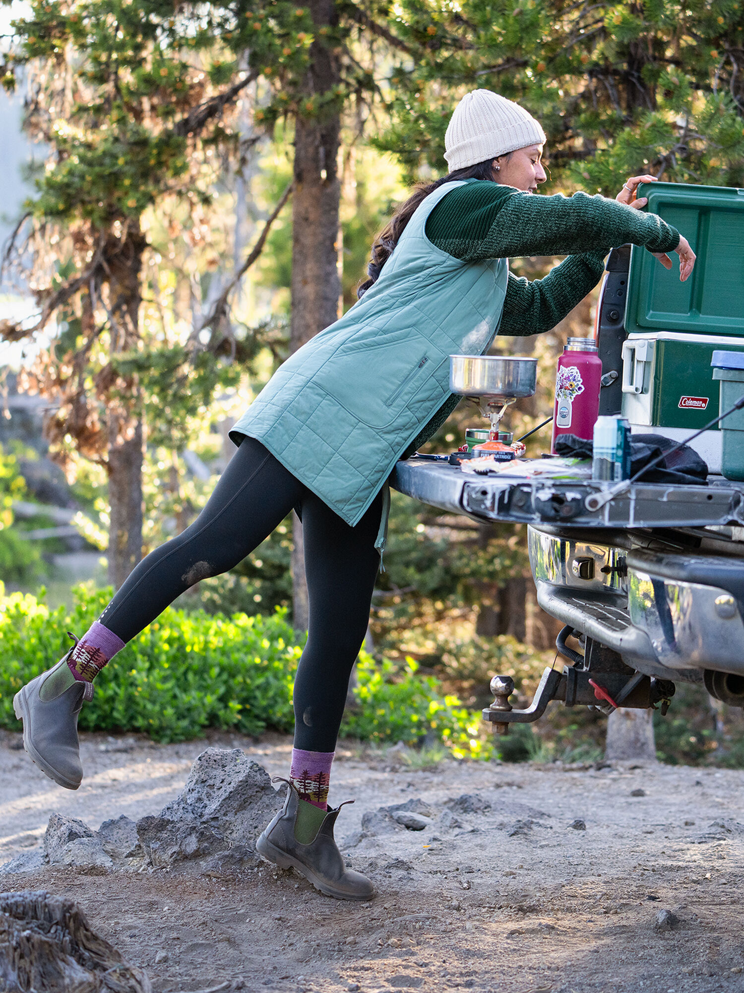 Pinyon Quilted Dress, , model