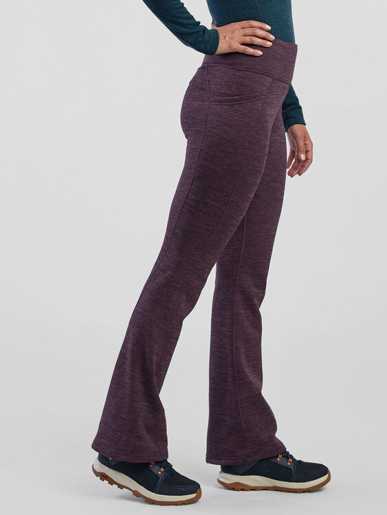 Fleece Lined Bootcut Pants: Crash - Heathered