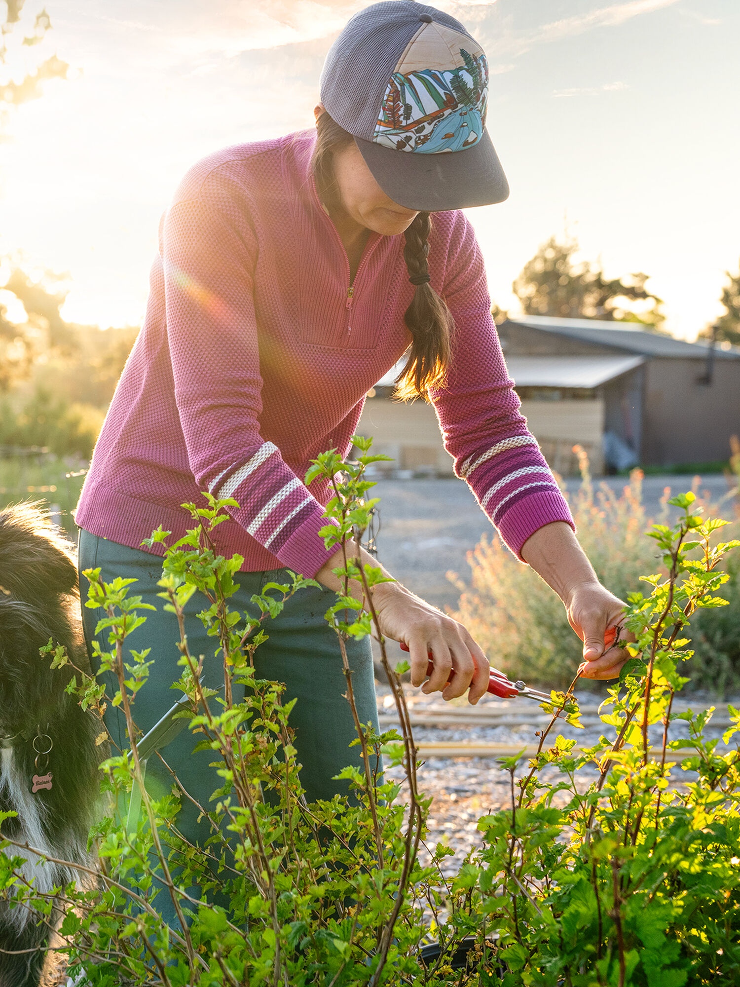 Kickback 1/4 Zip Sweater - Stripe, , model