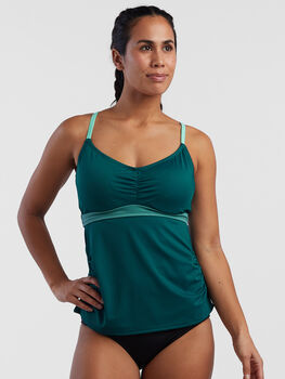 Tidal Rave Underwire Tankini Top - Colorblock