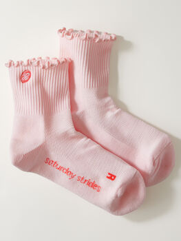 Saturday Strides Ruffle Cushioned Run Socks