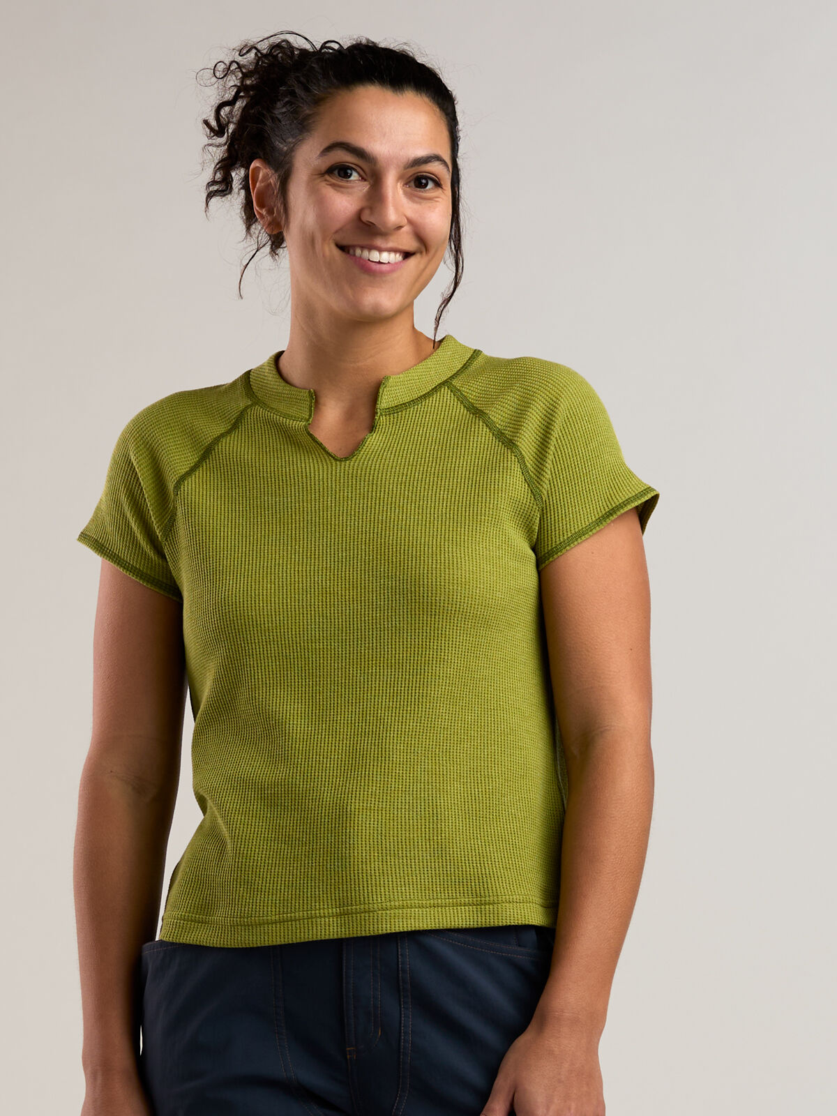 Women's Performance Waffle Knit Tee Nectar | Title Nine