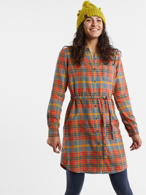 Plaiditude Flannel Shirt Dress, , original
