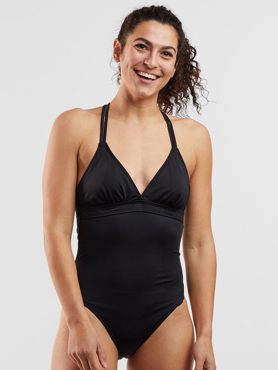 Halter One Piece Swimsuit: Impossible Solid