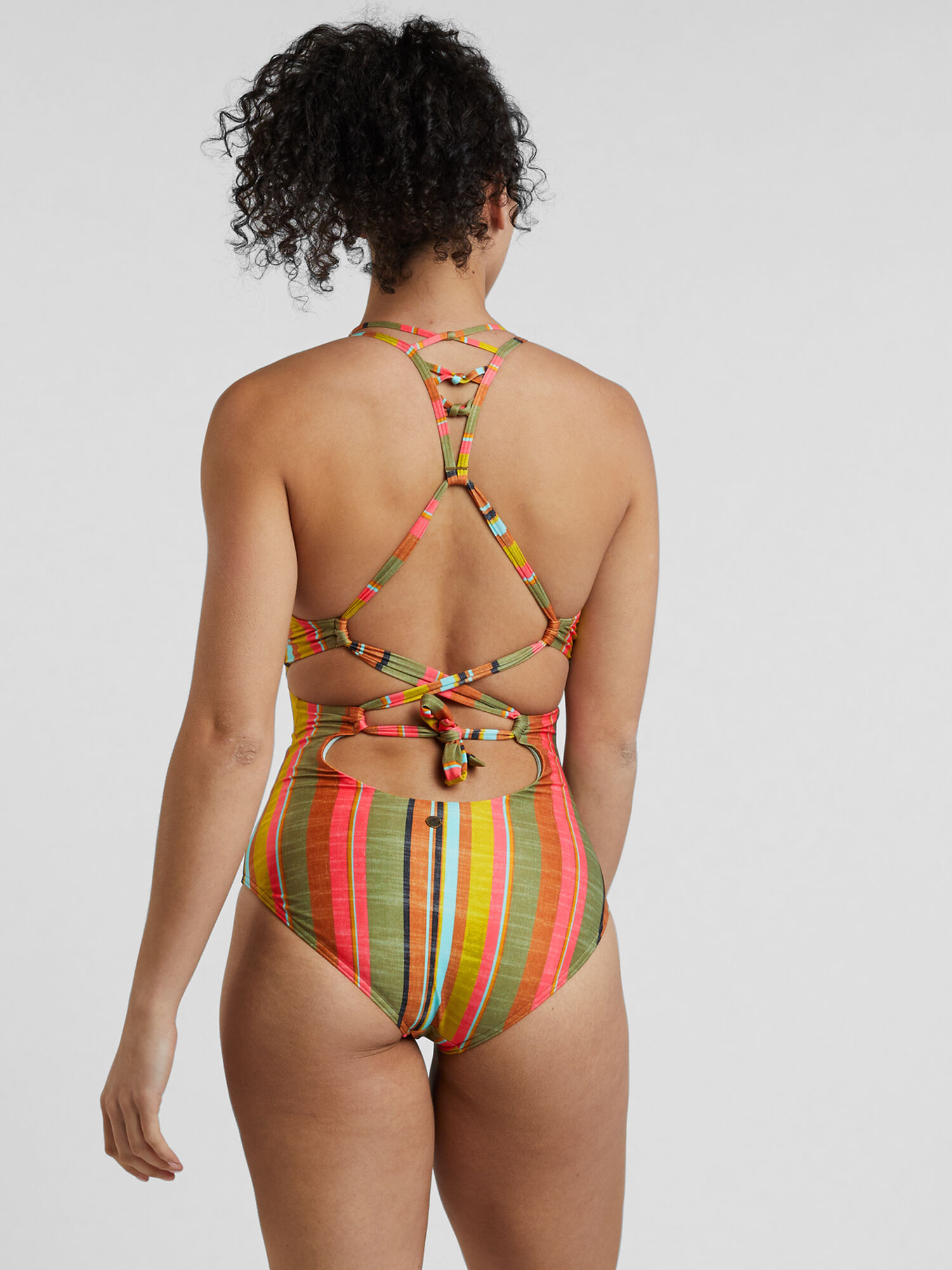 Fergusen One Piece Swimsuit - Cacti Soleil Stripe, , original