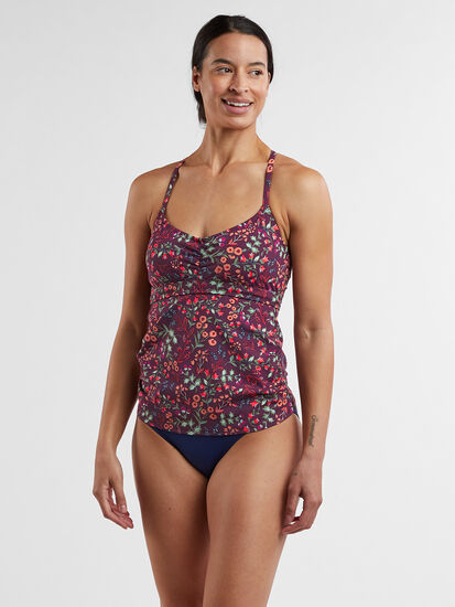 Tidal Rave Underwire Tankini Top - Floral Frenzy: Image 2