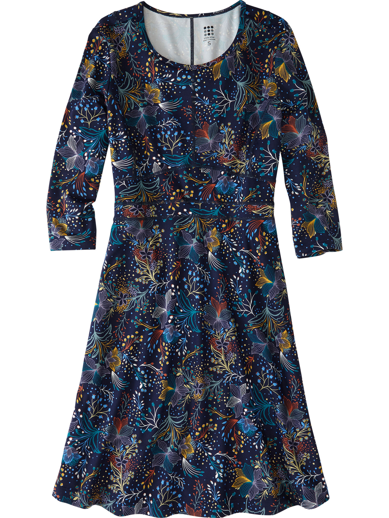 Dream 3/4 Sleeve Dress - Flora Fest, , original
