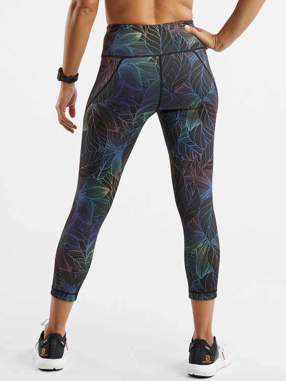 Mad Dash Reversible Crop Tights - Jungle Mirage, , original