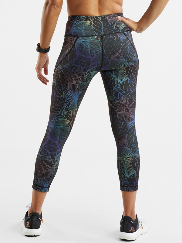 Mad Dash Reversible Crop Tights - Jungle Mirage, , original